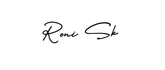 Make a short Roni Sk signature style. Manage your documents anywhere anytime using AmerikaSignatureDemo-Regular. Create and add eSignatures, submit forms, share and send files easily. Roni Sk signature style 3 images and pictures png