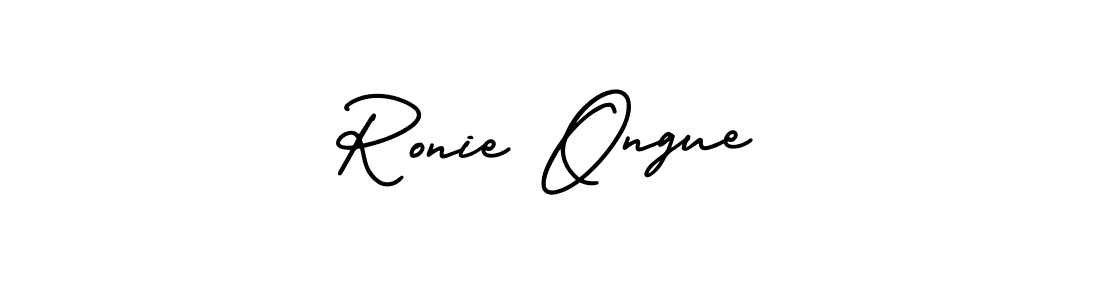 Also we have Ronie Ongue name is the best signature style. Create professional handwritten signature collection using AmerikaSignatureDemo-Regular autograph style. Ronie Ongue signature style 3 images and pictures png