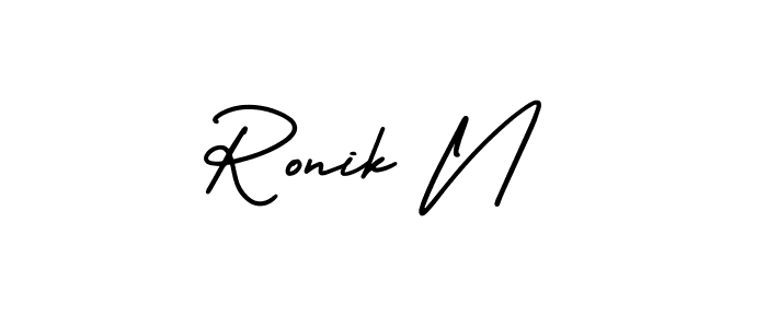 Here are the top 10 professional signature styles for the name Ronik N. These are the best autograph styles you can use for your name. Ronik N signature style 3 images and pictures png