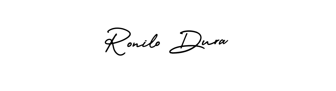 This is the best signature style for the Ronilo Dura name. Also you like these signature font (AmerikaSignatureDemo-Regular). Mix name signature. Ronilo Dura signature style 3 images and pictures png