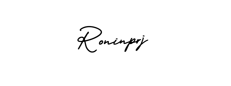 Create a beautiful signature design for name Roninprj. With this signature (AmerikaSignatureDemo-Regular) fonts, you can make a handwritten signature for free. Roninprj signature style 3 images and pictures png