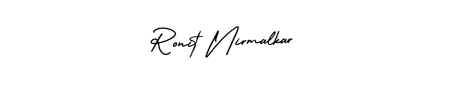 Use a signature maker to create a handwritten signature online. With this signature software, you can design (AmerikaSignatureDemo-Regular) your own signature for name Ronit Nirmalkar. Ronit Nirmalkar signature style 3 images and pictures png