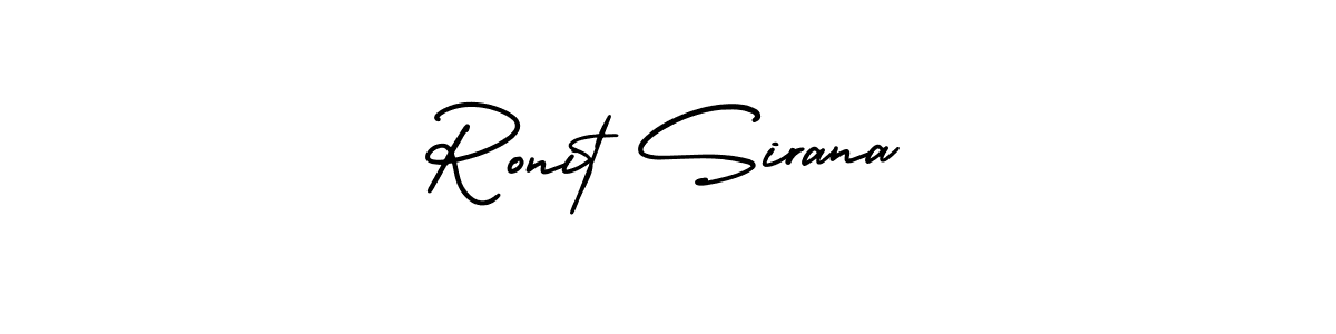 Ronit Sirana stylish signature style. Best Handwritten Sign (AmerikaSignatureDemo-Regular) for my name. Handwritten Signature Collection Ideas for my name Ronit Sirana. Ronit Sirana signature style 3 images and pictures png
