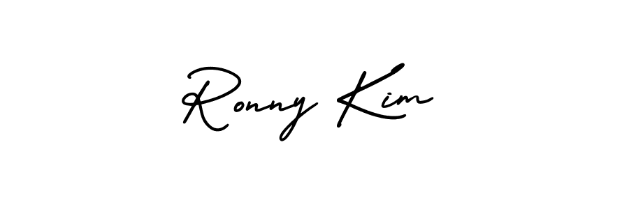 Create a beautiful signature design for name Ronny Kim. With this signature (AmerikaSignatureDemo-Regular) fonts, you can make a handwritten signature for free. Ronny Kim signature style 3 images and pictures png