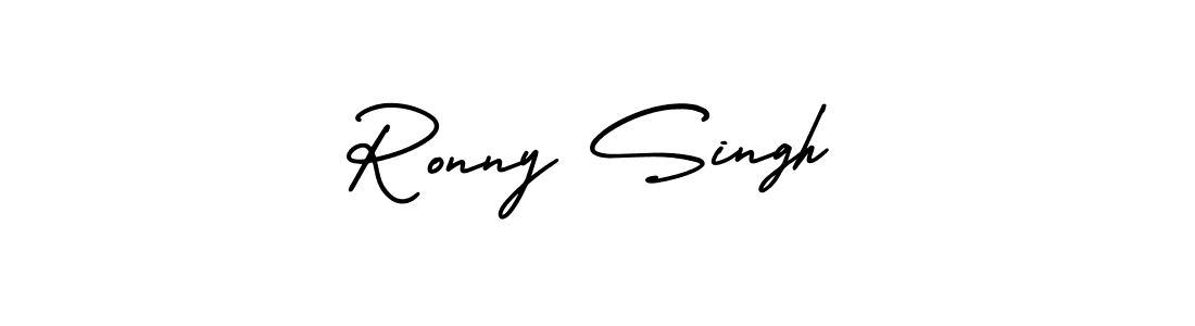 How to make Ronny Singh name signature. Use AmerikaSignatureDemo-Regular style for creating short signs online. This is the latest handwritten sign. Ronny Singh signature style 3 images and pictures png