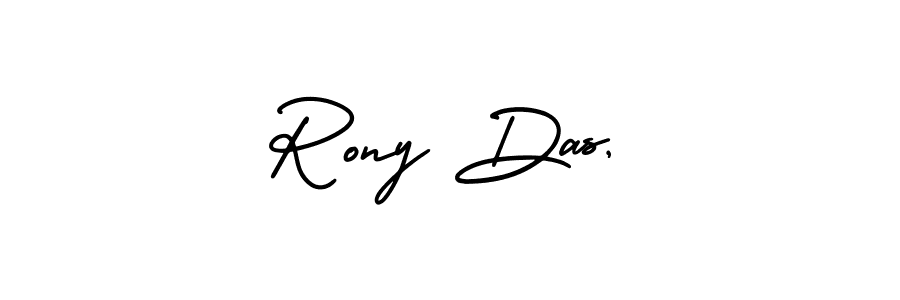 Create a beautiful signature design for name Rony Das,. With this signature (AmerikaSignatureDemo-Regular) fonts, you can make a handwritten signature for free. Rony Das, signature style 3 images and pictures png