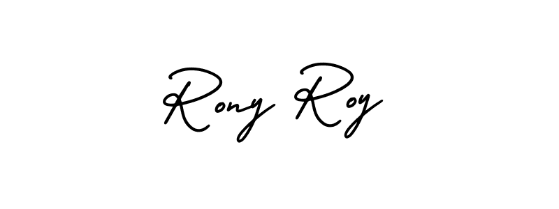 How to Draw Rony Roy signature style? AmerikaSignatureDemo-Regular is a latest design signature styles for name Rony Roy. Rony Roy signature style 3 images and pictures png