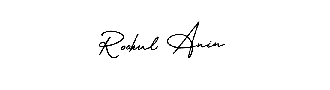 Make a beautiful signature design for name Roohul Anin. With this signature (AmerikaSignatureDemo-Regular) style, you can create a handwritten signature for free. Roohul Anin signature style 3 images and pictures png