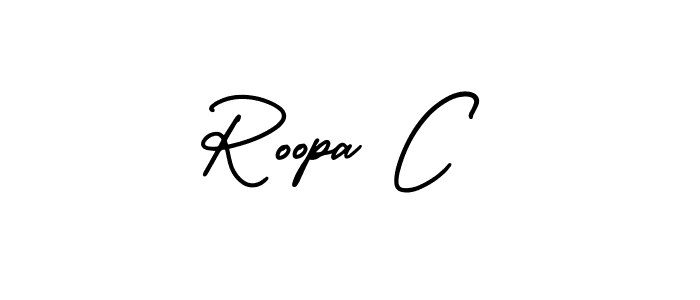 This is the best signature style for the Roopa C name. Also you like these signature font (AmerikaSignatureDemo-Regular). Mix name signature. Roopa C signature style 3 images and pictures png