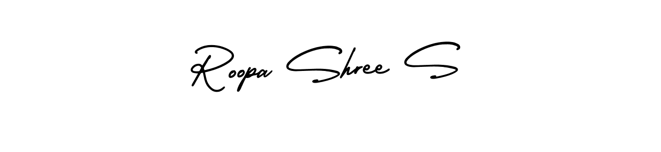 This is the best signature style for the Roopa Shree S name. Also you like these signature font (AmerikaSignatureDemo-Regular). Mix name signature. Roopa Shree S signature style 3 images and pictures png