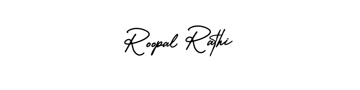 Use a signature maker to create a handwritten signature online. With this signature software, you can design (AmerikaSignatureDemo-Regular) your own signature for name Roopal Rathi. Roopal Rathi signature style 3 images and pictures png