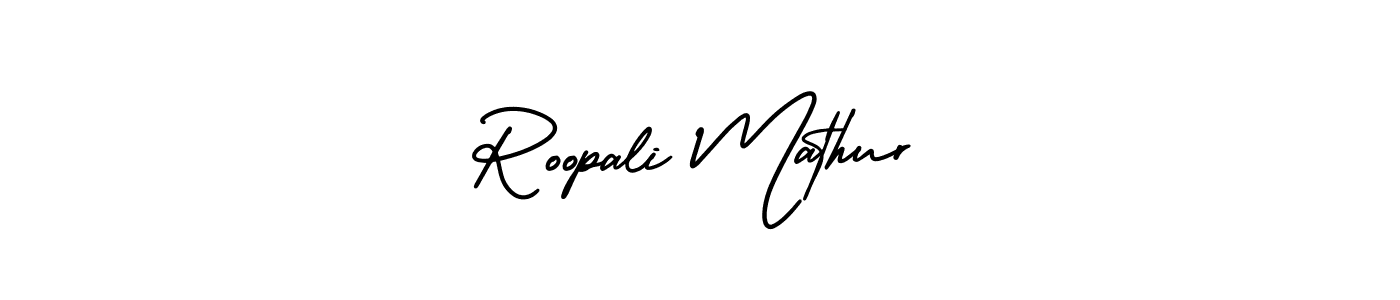 How to Draw Roopali Mathur signature style? AmerikaSignatureDemo-Regular is a latest design signature styles for name Roopali Mathur. Roopali Mathur signature style 3 images and pictures png
