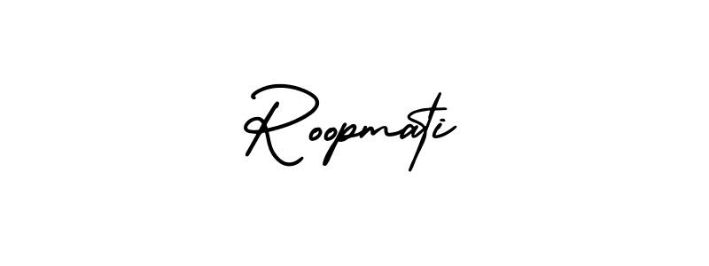 How to Draw Roopmati signature style? AmerikaSignatureDemo-Regular is a latest design signature styles for name Roopmati. Roopmati signature style 3 images and pictures png