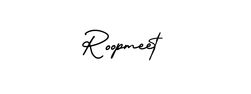 How to Draw Roopmeet signature style? AmerikaSignatureDemo-Regular is a latest design signature styles for name Roopmeet. Roopmeet signature style 3 images and pictures png