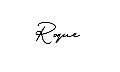 Design your own signature with our free online signature maker. With this signature software, you can create a handwritten (AmerikaSignatureDemo-Regular) signature for name Roque. Roque signature style 3 images and pictures png