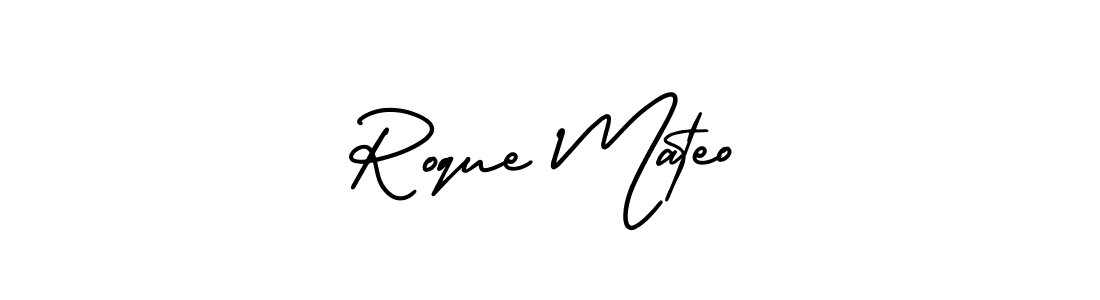 Use a signature maker to create a handwritten signature online. With this signature software, you can design (AmerikaSignatureDemo-Regular) your own signature for name Roque Mateo. Roque Mateo signature style 3 images and pictures png