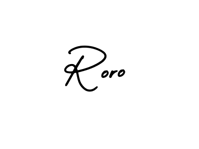 Create a beautiful signature design for name Roro. With this signature (AmerikaSignatureDemo-Regular) fonts, you can make a handwritten signature for free. Roro signature style 3 images and pictures png