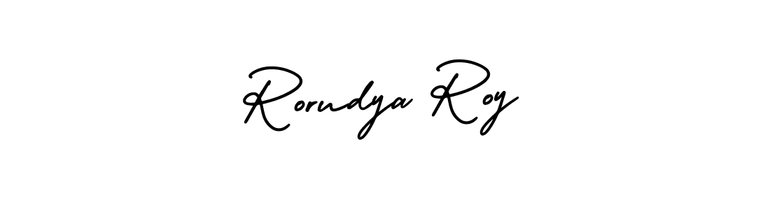 How to make Rorudya Roy signature? AmerikaSignatureDemo-Regular is a professional autograph style. Create handwritten signature for Rorudya Roy name. Rorudya Roy signature style 3 images and pictures png