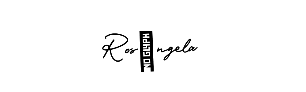 The best way (AmerikaSignatureDemo-Regular) to make a short signature is to pick only two or three words in your name. The name Rosângela include a total of six letters. For converting this name. Rosângela signature style 3 images and pictures png