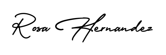 Discover how Rosa Hernandez looks in an executive cursive font (AmerikaSignatureDemo-Regular). Perfect for legal documents, invoices, and certificates. Rosa Hernandez signature style 3 images and pictures png
