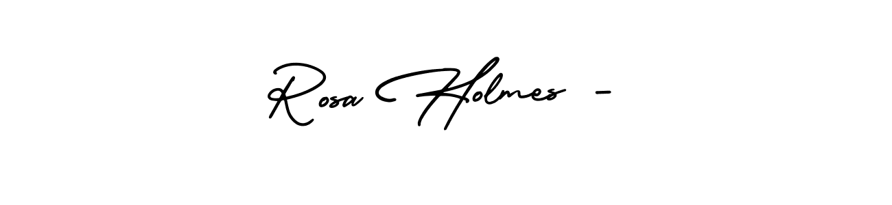 The best way (AmerikaSignatureDemo-Regular) to make a short signature is to pick only two or three words in your name. The name Rosa Holmes - include a total of six letters. For converting this name. Rosa Holmes - signature style 3 images and pictures png