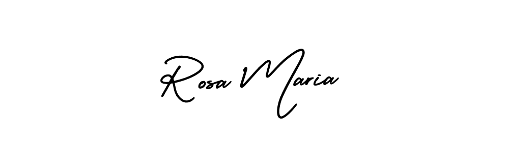 Create a beautiful signature design for name Rosa Maria. With this signature (AmerikaSignatureDemo-Regular) fonts, you can make a handwritten signature for free. Rosa Maria signature style 3 images and pictures png