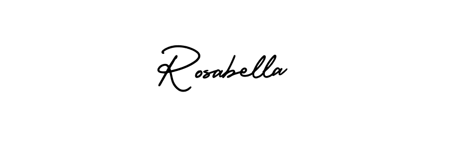 How to Draw Rosabella signature style? AmerikaSignatureDemo-Regular is a latest design signature styles for name Rosabella. Rosabella signature style 3 images and pictures png