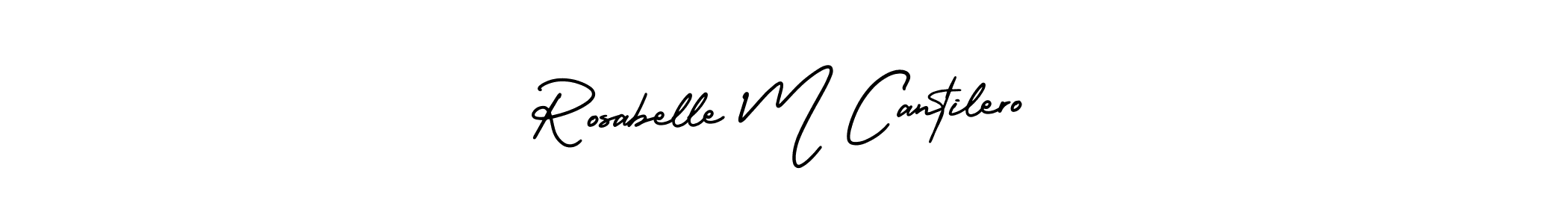 It looks lik you need a new signature style for name Rosabelle M Cantilero. Design unique handwritten (AmerikaSignatureDemo-Regular) signature with our free signature maker in just a few clicks. Rosabelle M Cantilero signature style 3 images and pictures png