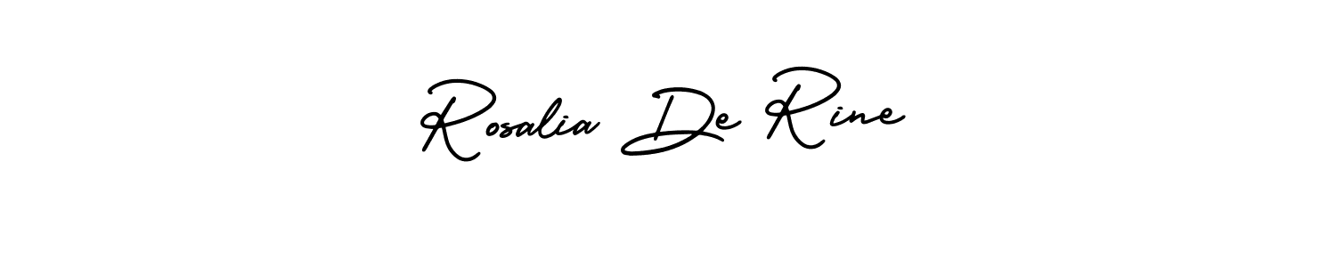 The best way (AmerikaSignatureDemo-Regular) to make a short signature is to pick only two or three words in your name. The name Rosalia De Rine include a total of six letters. For converting this name. Rosalia De Rine signature style 3 images and pictures png