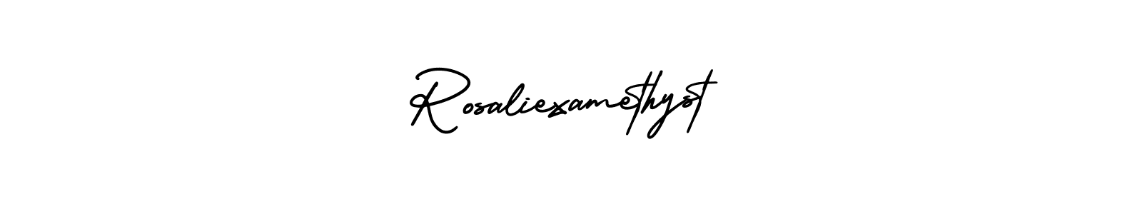 Rosaliexamethyst stylish signature style. Best Handwritten Sign (AmerikaSignatureDemo-Regular) for my name. Handwritten Signature Collection Ideas for my name Rosaliexamethyst. Rosaliexamethyst signature style 3 images and pictures png