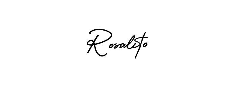 Design your own signature with our free online signature maker. With this signature software, you can create a handwritten (AmerikaSignatureDemo-Regular) signature for name Rosalito. Rosalito signature style 3 images and pictures png