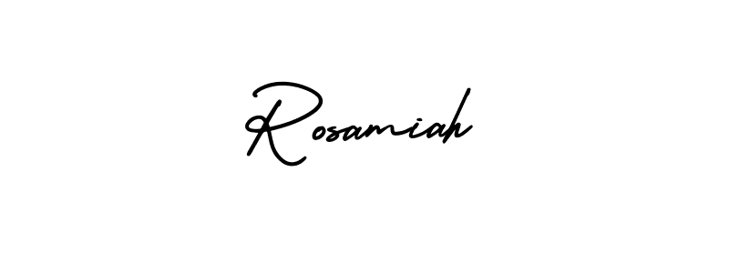 Similarly AmerikaSignatureDemo-Regular is the best handwritten signature design. Signature creator online .You can use it as an online autograph creator for name Rosamiah. Rosamiah signature style 3 images and pictures png