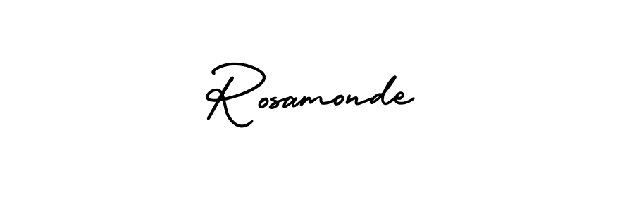 It looks lik you need a new signature style for name Rosamonde. Design unique handwritten (AmerikaSignatureDemo-Regular) signature with our free signature maker in just a few clicks. Rosamonde signature style 3 images and pictures png