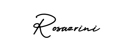 The AmerikaSignatureDemo-Regular handwriting style adds charm and authenticity to name Rosazrini. A wonderful choice for personal thank-you notes. Rosazrini signature style 3 images and pictures png