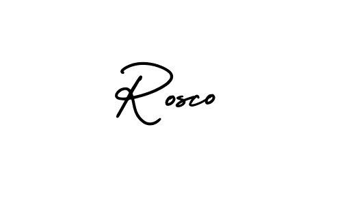 The best way (AmerikaSignatureDemo-Regular) to make a short signature is to pick only two or three words in your name. The name Rosco include a total of six letters. For converting this name. Rosco signature style 3 images and pictures png