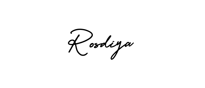 This is the best signature style for the Rosdiya name. Also you like these signature font (AmerikaSignatureDemo-Regular). Mix name signature. Rosdiya signature style 3 images and pictures png