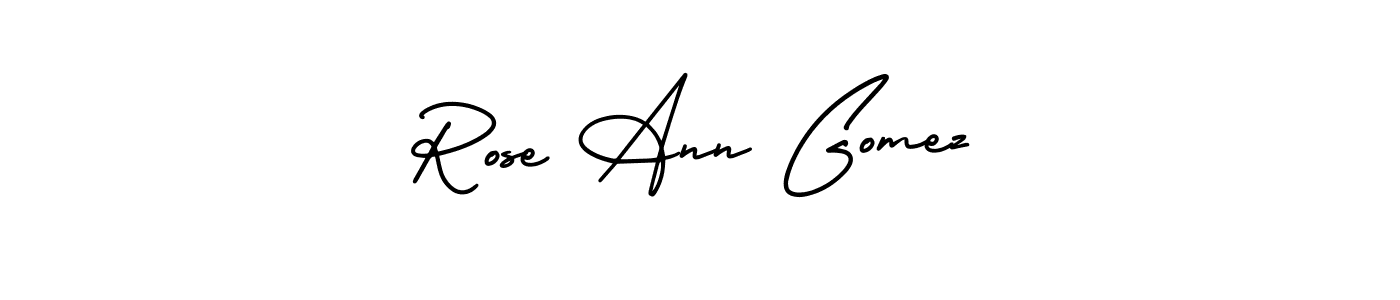 How to make Rose Ann Gomez name signature. Use AmerikaSignatureDemo-Regular style for creating short signs online. This is the latest handwritten sign. Rose Ann Gomez signature style 3 images and pictures png