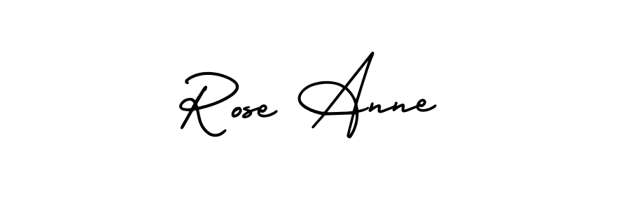 Make a beautiful signature design for name Rose Anne. With this signature (AmerikaSignatureDemo-Regular) style, you can create a handwritten signature for free. Rose Anne signature style 3 images and pictures png
