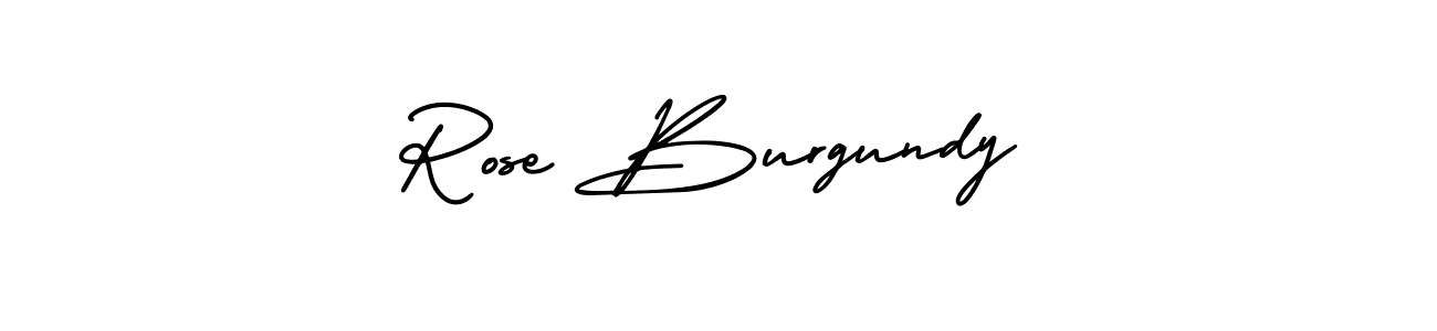 You should practise on your own different ways (AmerikaSignatureDemo-Regular) to write your name (Rose Burgundy) in signature. don't let someone else do it for you. Rose Burgundy signature style 3 images and pictures png