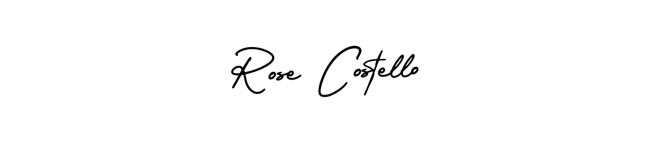 Rose Costello stylish signature style. Best Handwritten Sign (AmerikaSignatureDemo-Regular) for my name. Handwritten Signature Collection Ideas for my name Rose Costello. Rose Costello signature style 3 images and pictures png