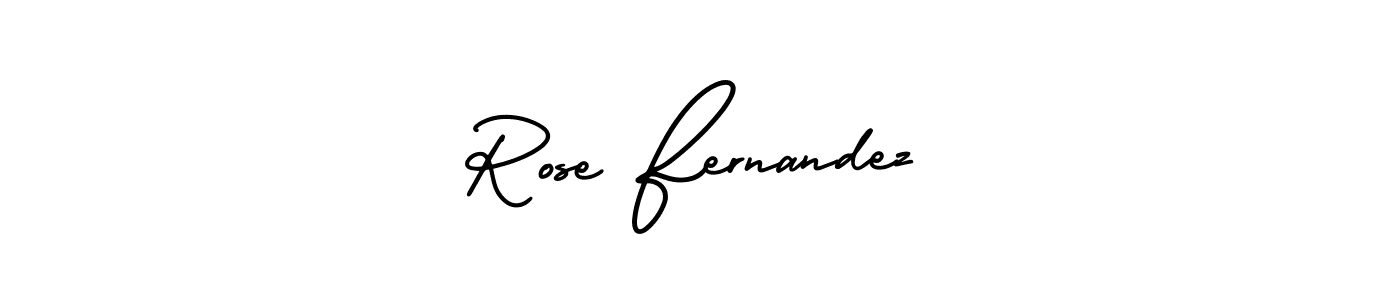 You should practise on your own different ways (AmerikaSignatureDemo-Regular) to write your name (Rose Fernandez) in signature. don't let someone else do it for you. Rose Fernandez signature style 3 images and pictures png