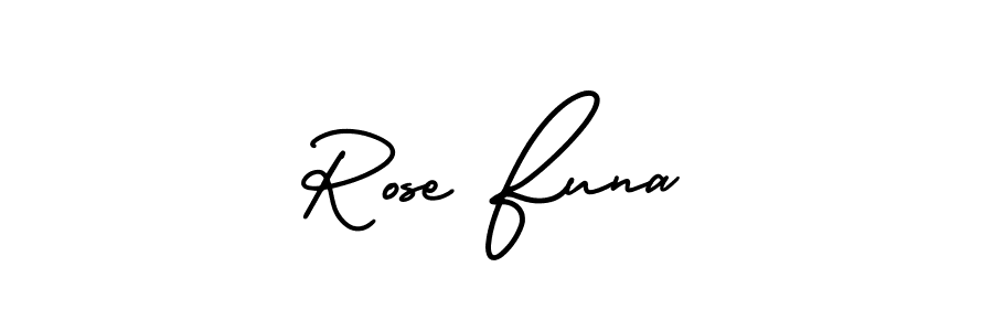 Design your own signature with our free online signature maker. With this signature software, you can create a handwritten (AmerikaSignatureDemo-Regular) signature for name Rose Funa. Rose Funa signature style 3 images and pictures png