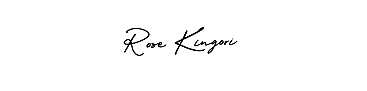 AmerikaSignatureDemo-Regular is a professional signature style that is perfect for those who want to add a touch of class to their signature. It is also a great choice for those who want to make their signature more unique. Get Rose Kingori name to fancy signature for free. Rose Kingori signature style 3 images and pictures png