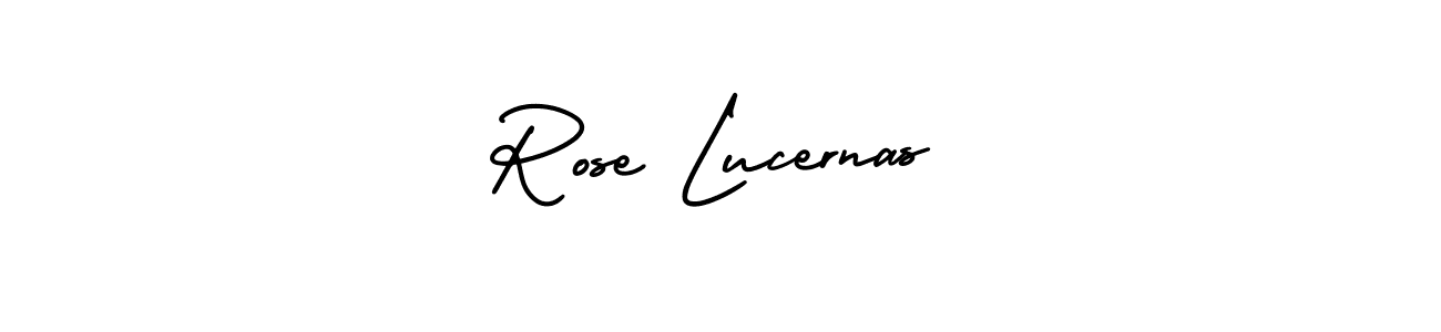 AmerikaSignatureDemo-Regular is a professional signature style that is perfect for those who want to add a touch of class to their signature. It is also a great choice for those who want to make their signature more unique. Get Rose Lucernas name to fancy signature for free. Rose Lucernas signature style 3 images and pictures png