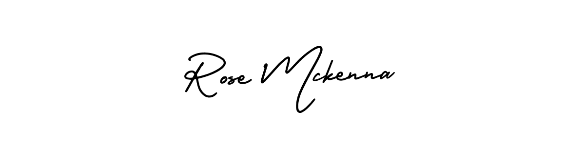 How to make Rose Mckenna name signature. Use AmerikaSignatureDemo-Regular style for creating short signs online. This is the latest handwritten sign. Rose Mckenna signature style 3 images and pictures png