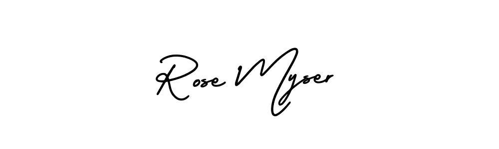 Similarly AmerikaSignatureDemo-Regular is the best handwritten signature design. Signature creator online .You can use it as an online autograph creator for name Rose Myser. Rose Myser signature style 3 images and pictures png