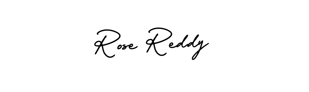 How to make Rose Reddy signature? AmerikaSignatureDemo-Regular is a professional autograph style. Create handwritten signature for Rose Reddy name. Rose Reddy signature style 3 images and pictures png