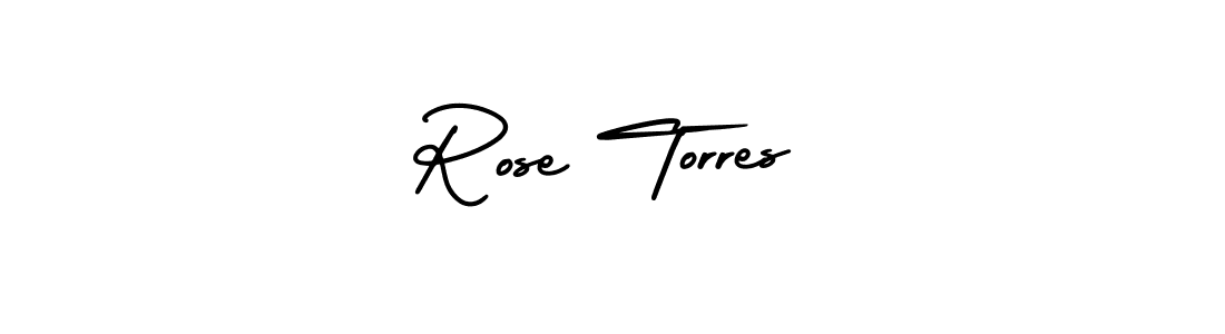 How to make Rose Torres name signature. Use AmerikaSignatureDemo-Regular style for creating short signs online. This is the latest handwritten sign. Rose Torres signature style 3 images and pictures png