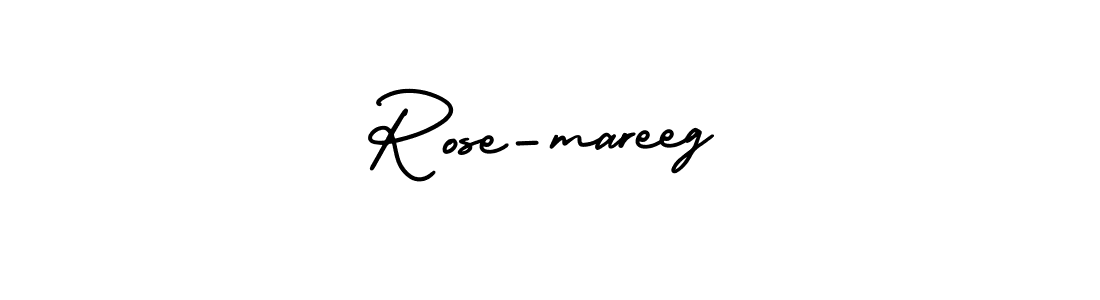 How to make Rose-mareeg signature? AmerikaSignatureDemo-Regular is a professional autograph style. Create handwritten signature for Rose-mareeg name. Rose-mareeg signature style 3 images and pictures png