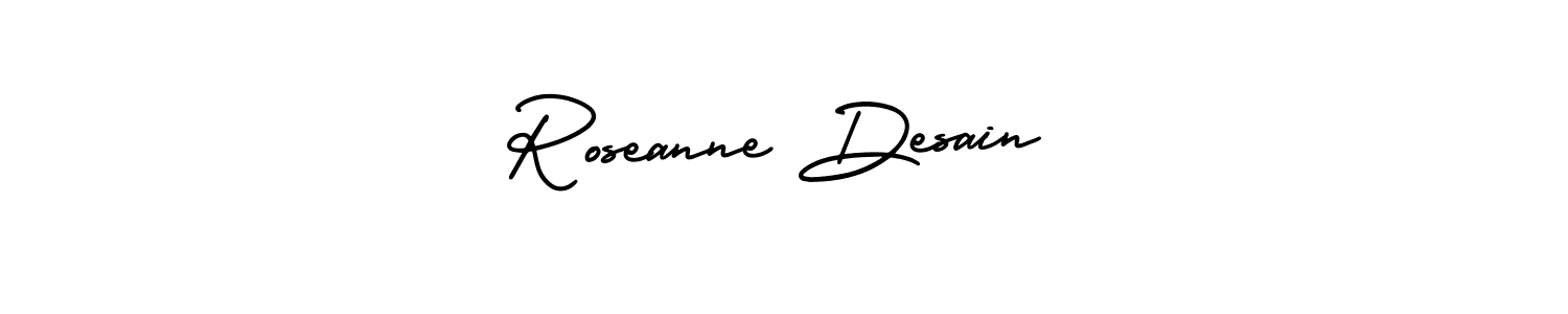 Create a beautiful signature design for name Roseanne Desain. With this signature (AmerikaSignatureDemo-Regular) fonts, you can make a handwritten signature for free. Roseanne Desain signature style 3 images and pictures png